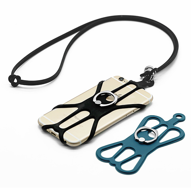 Neck Hanging Phone Holder - Anti-lost Silicone Neck Strap Adjustable Lanyards