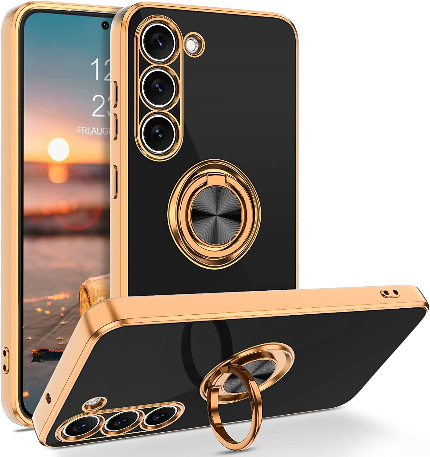 Phone Accessories - Luxury Plating Magnetic 360°Ring Holder Phone