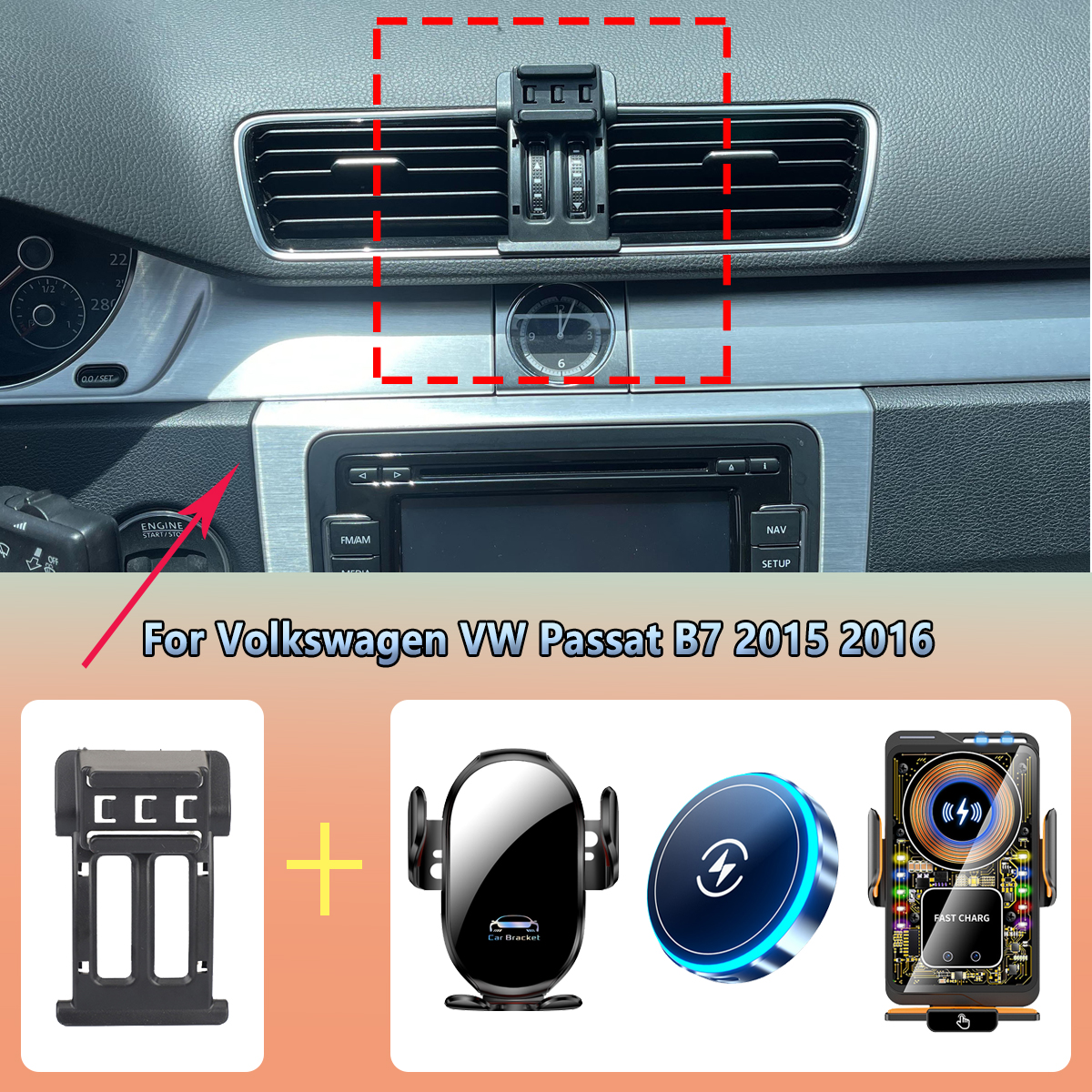 Car Phone Holder vent For Volk – Phone Accessories Rack recenzja i cena