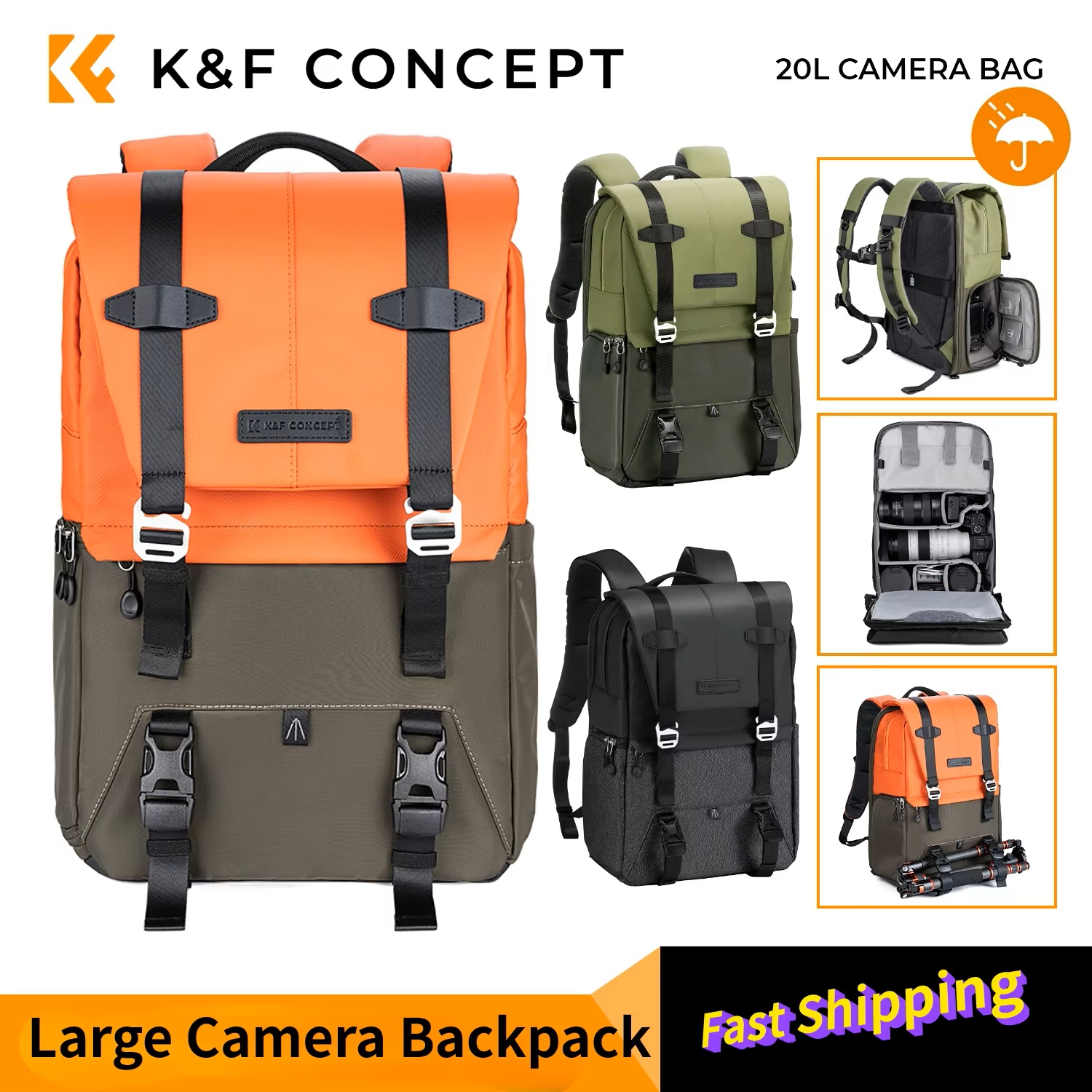 K&F CONCEPT Camera Backpack Tr – Phone Accessories For Photography recenzja i cena