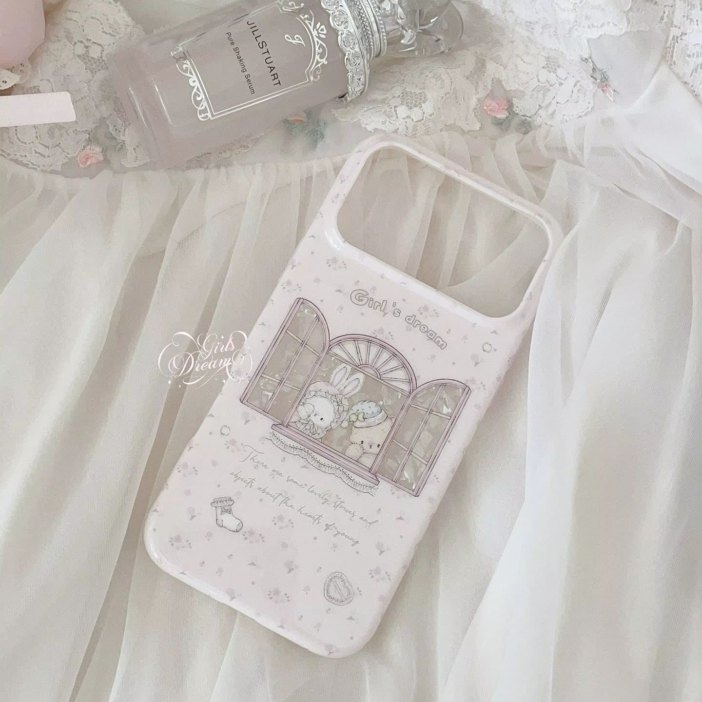 Kawaii Bunny Bear Floral Pink  – Phone Accessories For Girls recenzja i cena