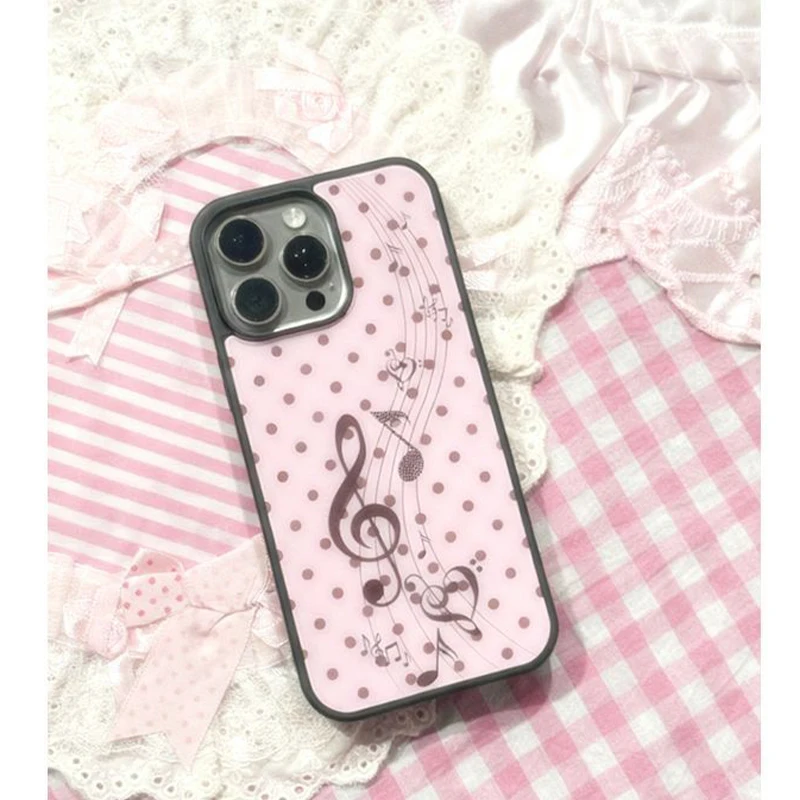 Korean ins Pink Brown Polka Do – Phone Accessories For Girls recenzja i cena
