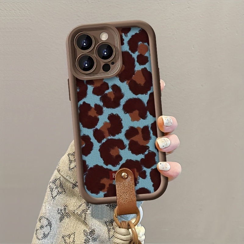 Retro Blue Leopard Lanyard Str – Lanyard Phone Strap recenzja i cena
