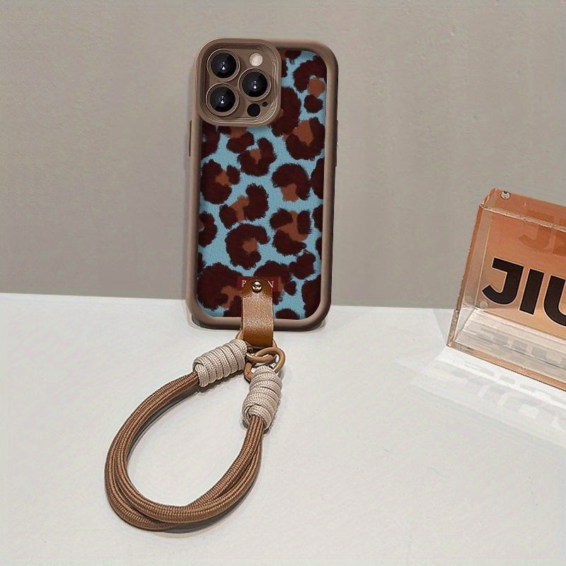 Retro Blue Leopard Lanyard Str – Lanyard Phone Strap recenzja i cena