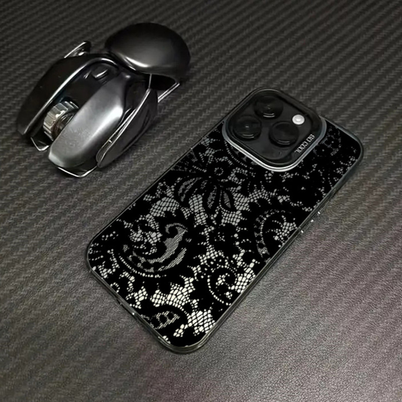 Black lace print New Hot Elect – Phone Accessories For Girls recenzja i cena