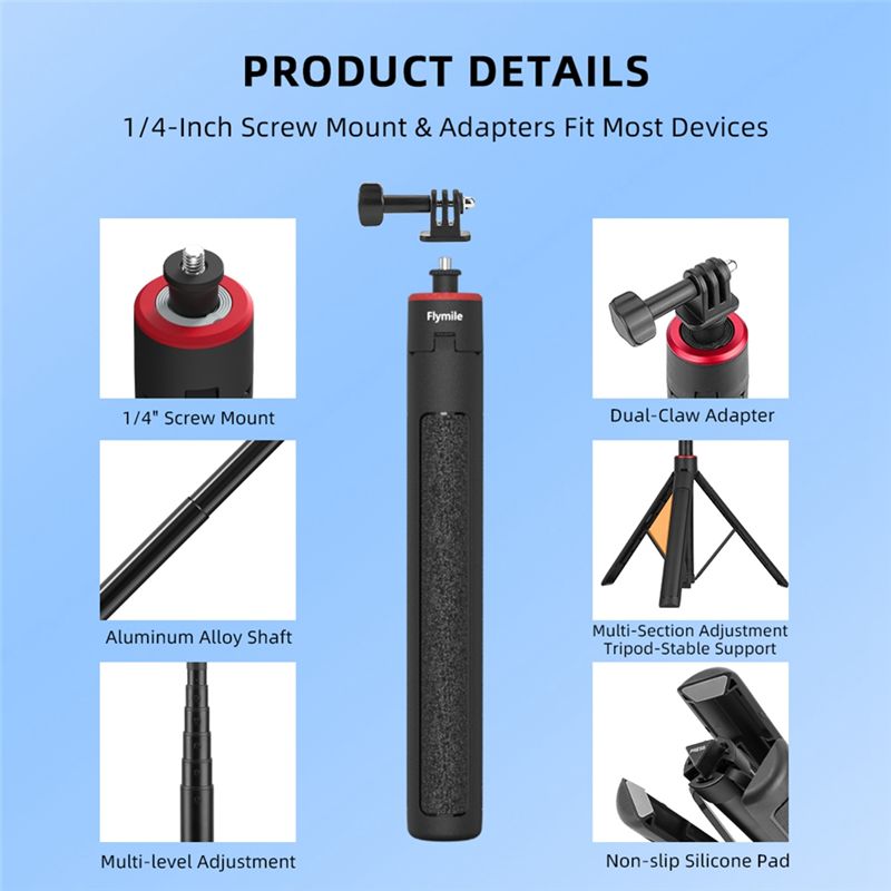 Flymile Action Camera Selfie S – Selfie Stick Tripod recenzja i cena