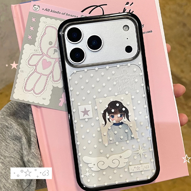 Ins Korean Girl Polka Dots Win – Phone Accessories For Girls recenzja i cena