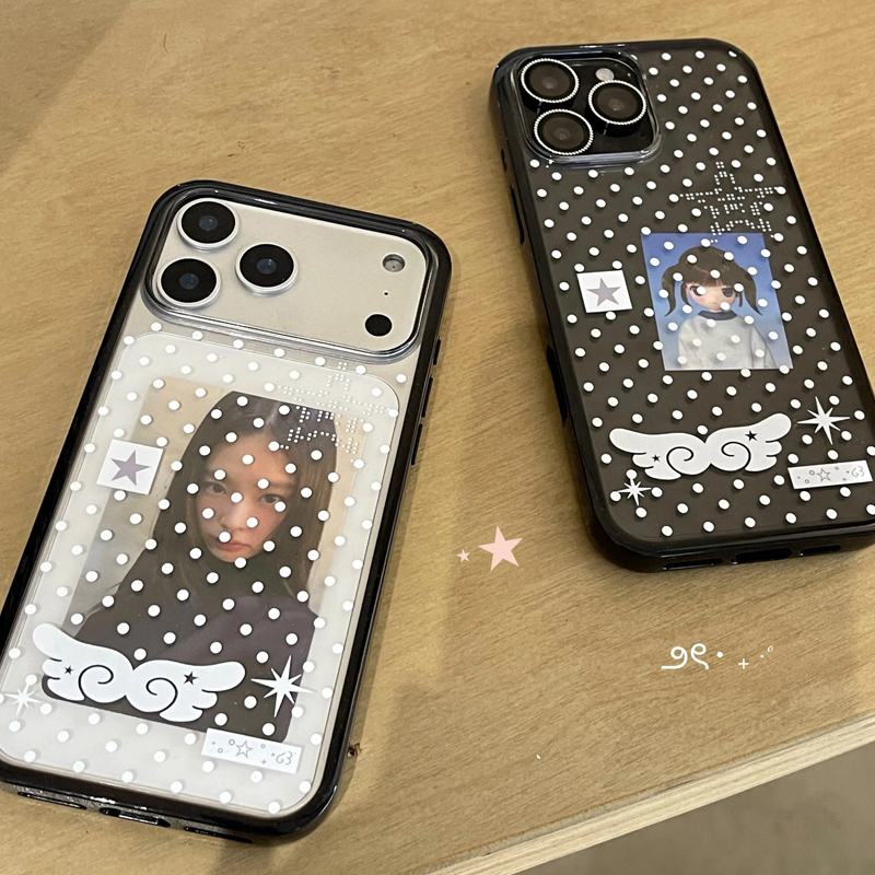 Ins Korean Girl Polka Dots Win – Phone Accessories For Girls recenzja i cena