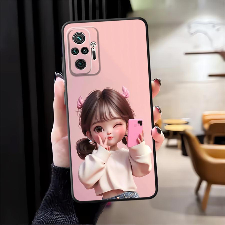 Cartoon Girl Pattern Funda Pho – Phone Accessories For Girls recenzja i cena