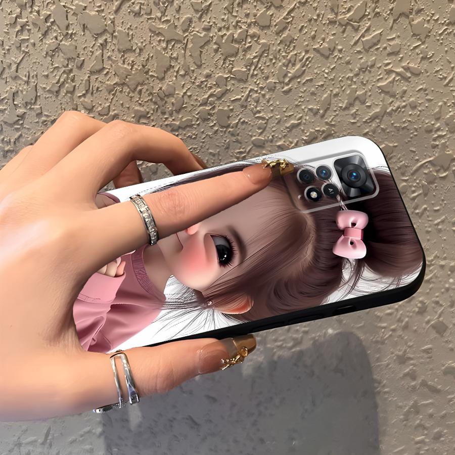 Cartoon Girl Pattern Funda Pho – Phone Accessories For Girls recenzja i cena