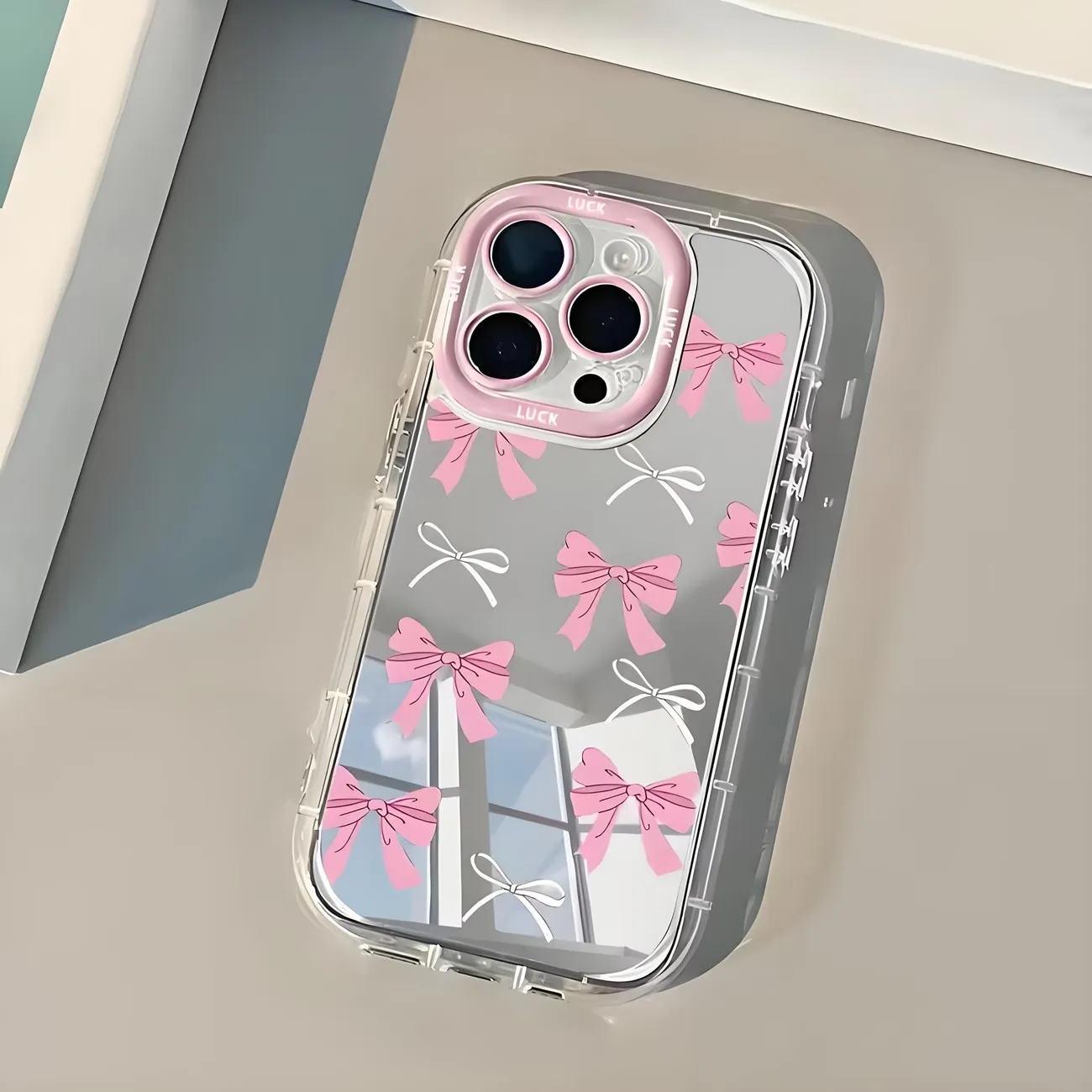 Simple Blue Pink Bow Girl Cute – Phone Accessories For Girls recenzja i cena