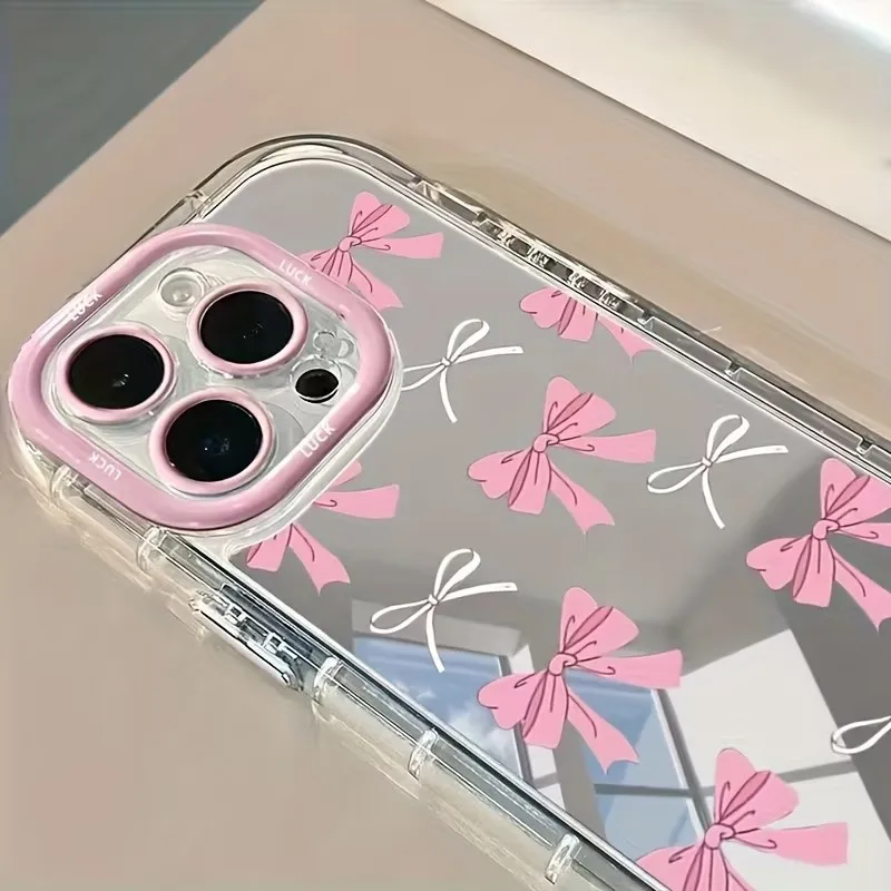 Simple Blue Pink Bow Girl Cute – Phone Accessories For Girls recenzja i cena