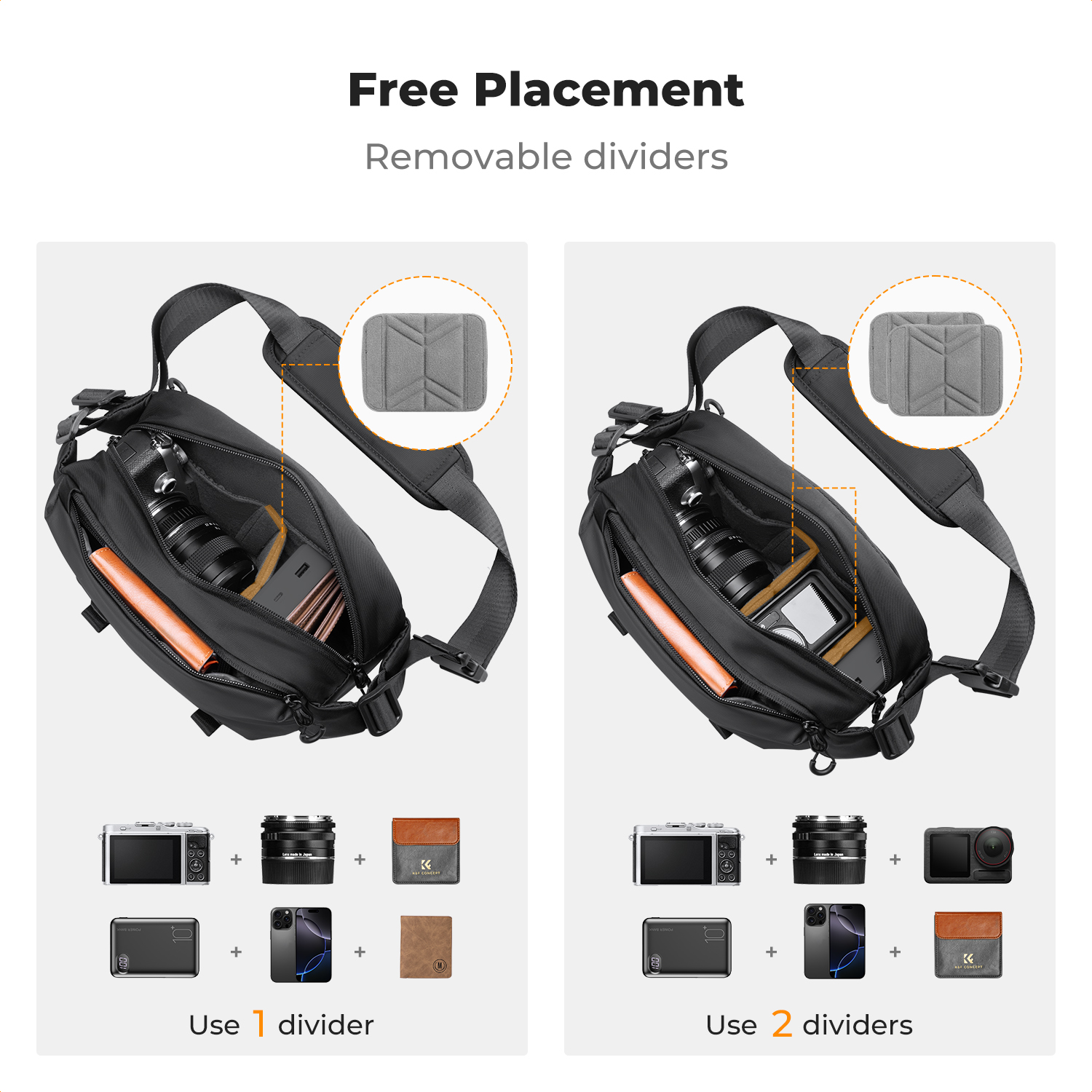 K&F CONCEPT 4L Camera Sling Ba – Phone Accessories For Photography recenzja i cena