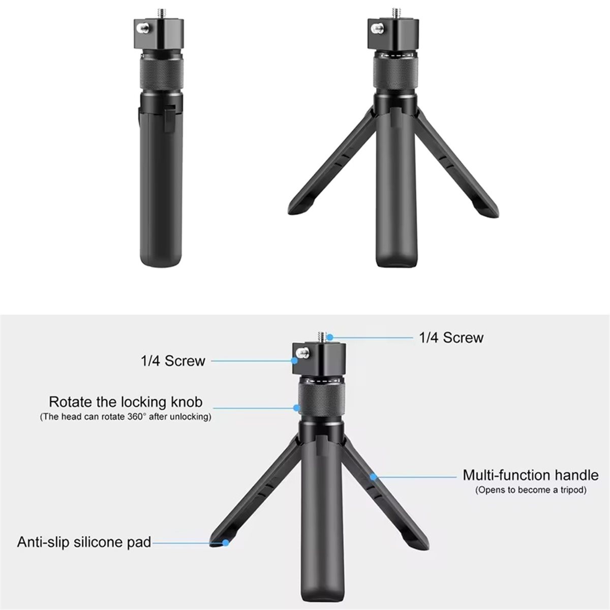 N05R Rotary Handle Desktop Tri – Selfie Stick Tripod recenzja i cena